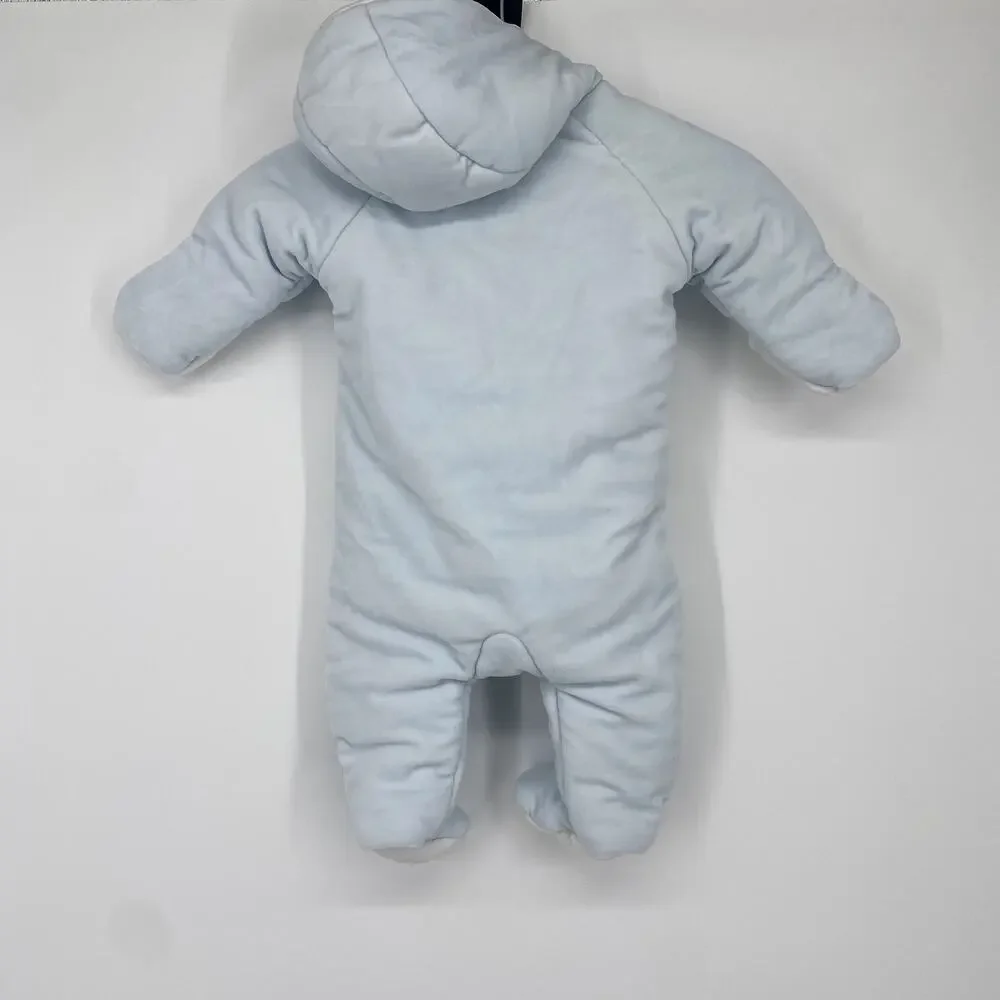 Ralph Lauren Pima Cotton Velour Footed Baby Blue Bunting Cold Weather 6 Months